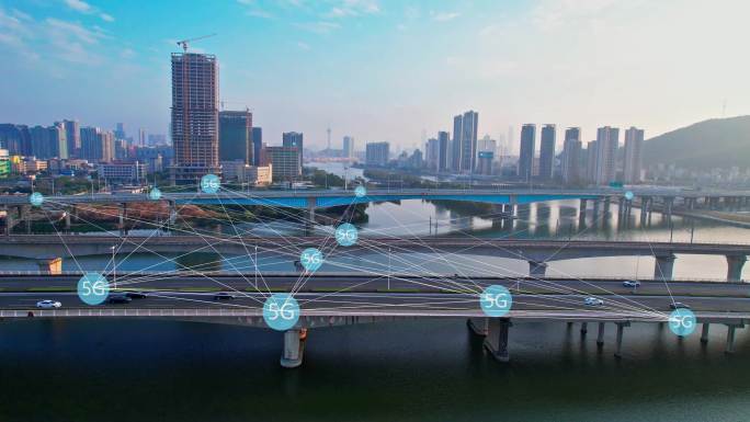 城市5G建设智慧交通建设未来智慧立体交通