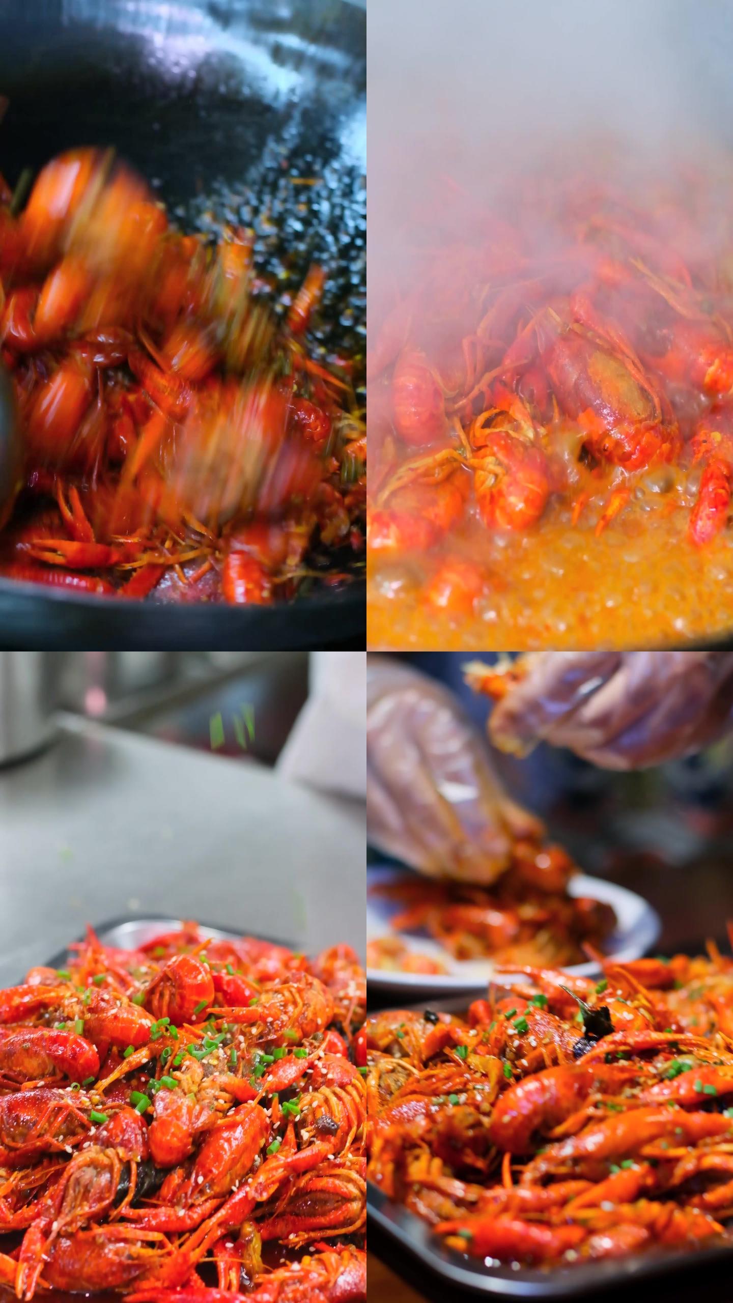 麻辣小龙虾的做法过程，完整个作品