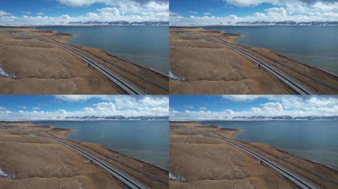 原创 青海德马高速公路湖泊自然风光航拍