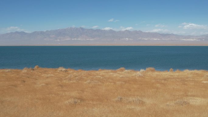 原创 青海小柴旦湖湿地湖泊自然风光航拍