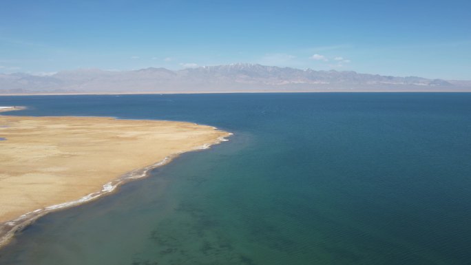 原创 青海小柴旦湖湿地湖泊自然风光航拍