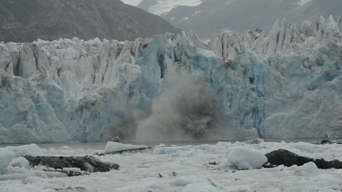 哥伦比亚冰川冰川崩塌气候变暖保护地球
