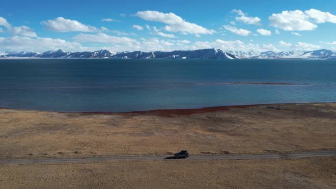 原创 青海冬格措纳湖自驾游自然风光航拍