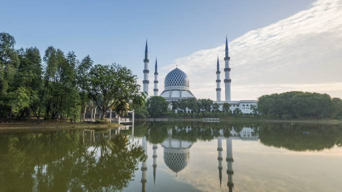 清真寺时间推移城市景观城市地标旅游景点