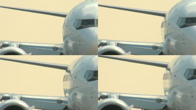 波音737飞机拍摄-特写出租车
