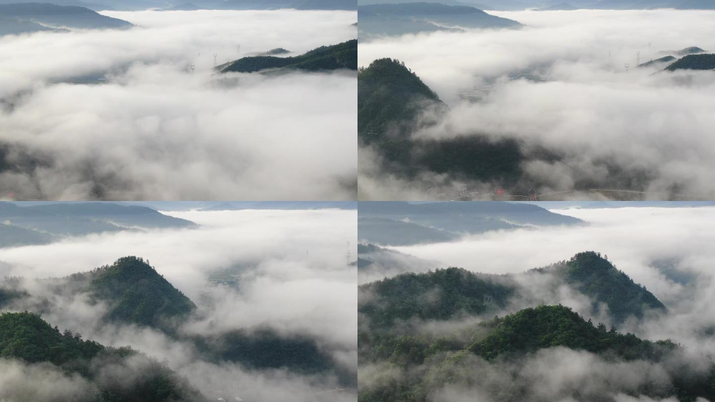 云海云雾大气航拍长镜头