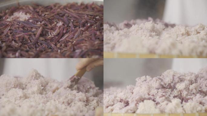 红薯饭制作过程