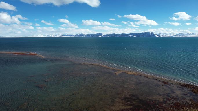 原创 青海三江源冬格措纳湖自然风光航拍