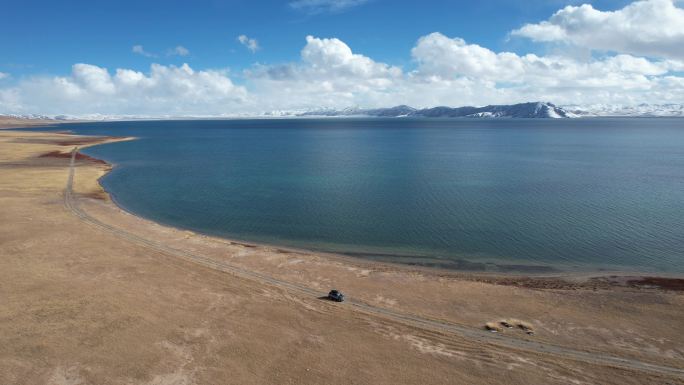 原创 青海冬格措纳湖自驾游自然风光航拍