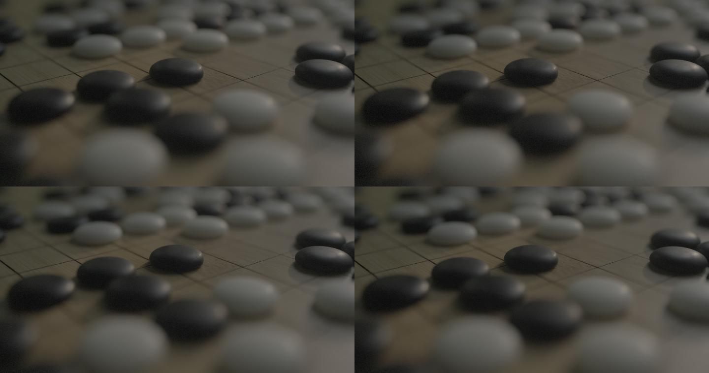 围棋特写落子