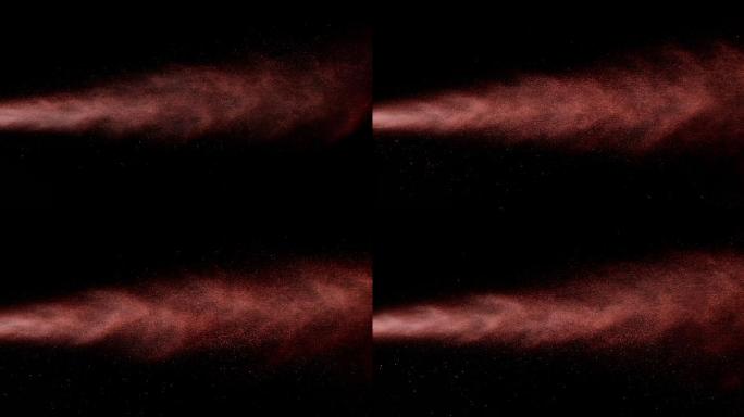 SLO MO红色油漆喷向空中