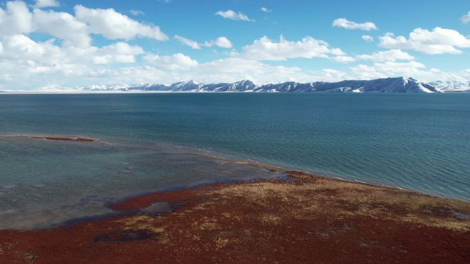 原创 青海三江源冬格措纳湖自然风光航拍