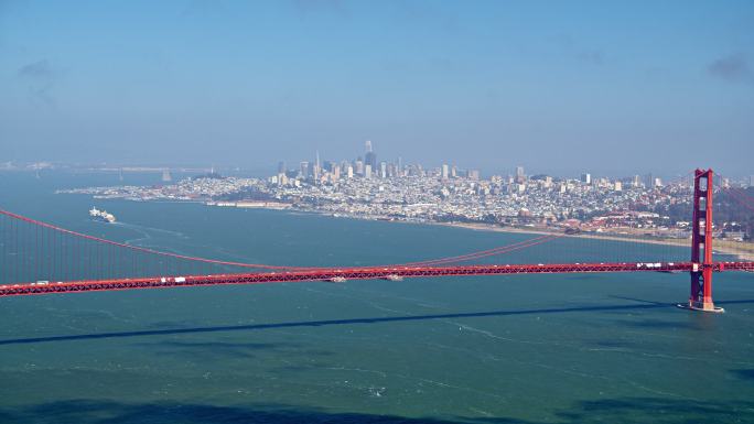 金门大桥。旧金山桥梁建筑斜拉桥旧金山地标