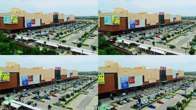 航拍酒泉万达广场