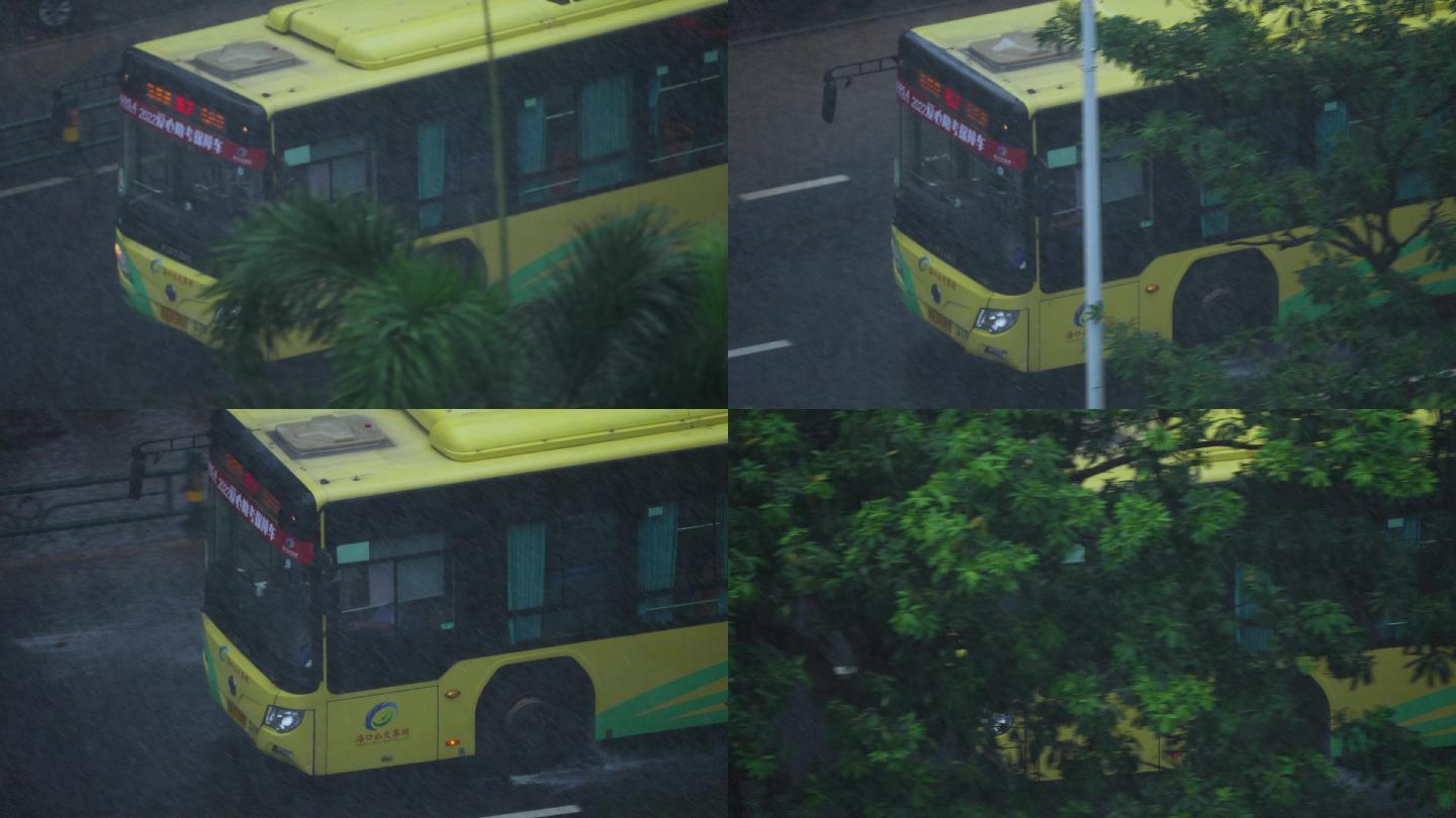 风雨无阻的公交车