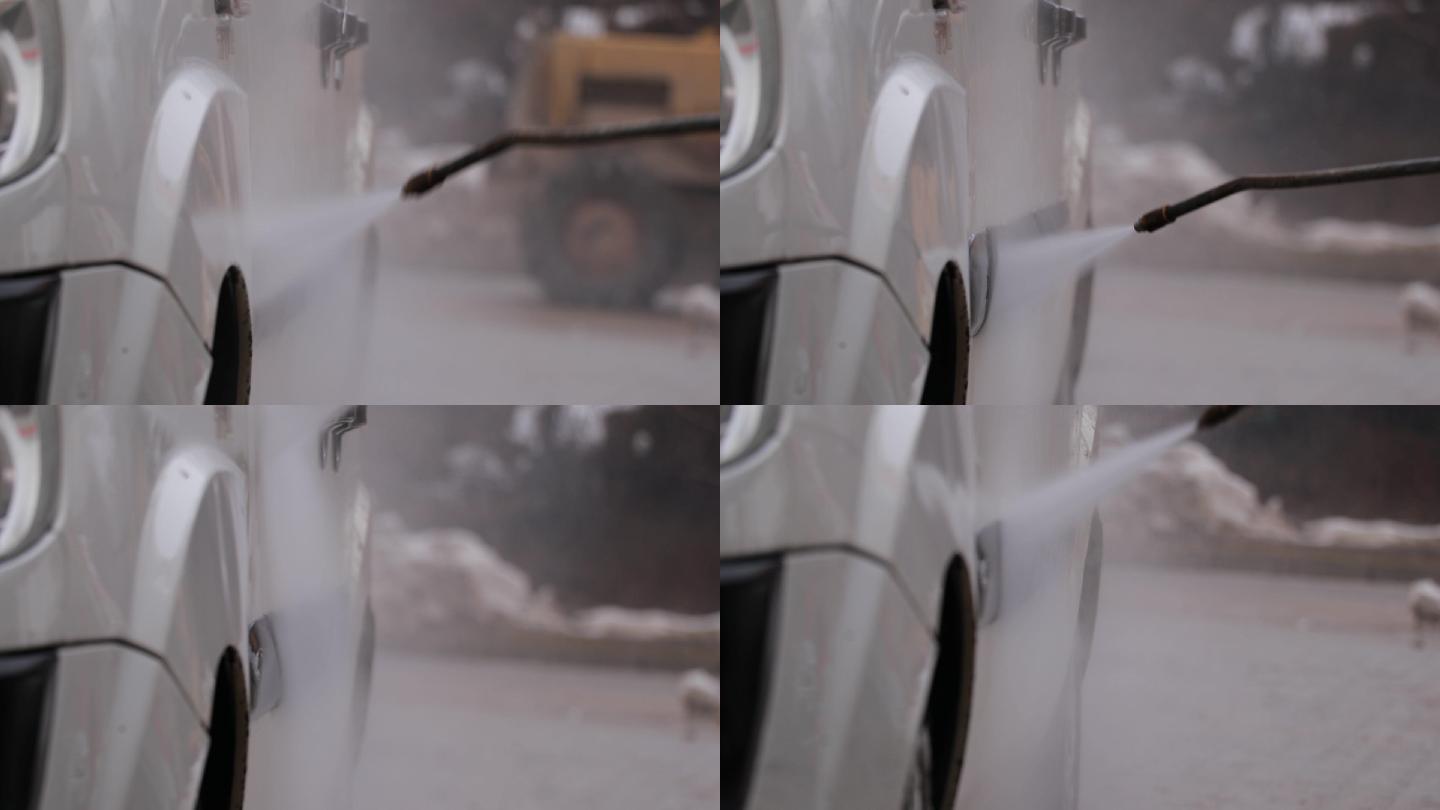 一个人洗车去尘消杀消毒