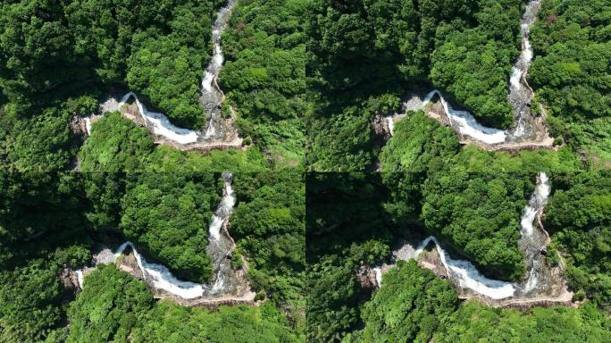 航拍浙江山水绍兴诸暨五泄瀑布风景区4K