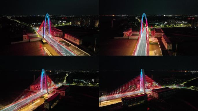 DJI_0878彩红桥的夜景