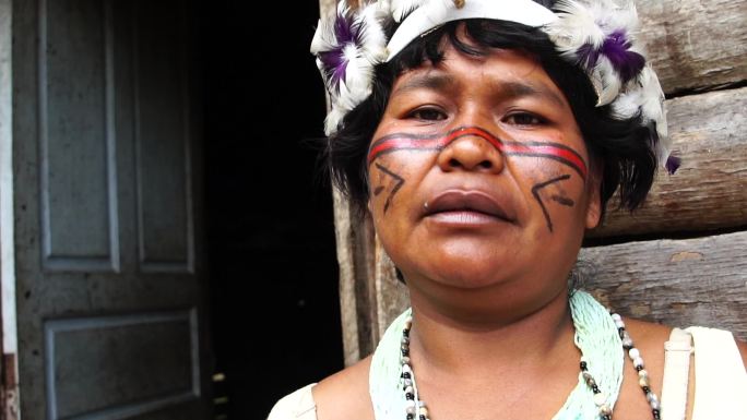 图皮瓜拉尼部落土著成熟女性肖像