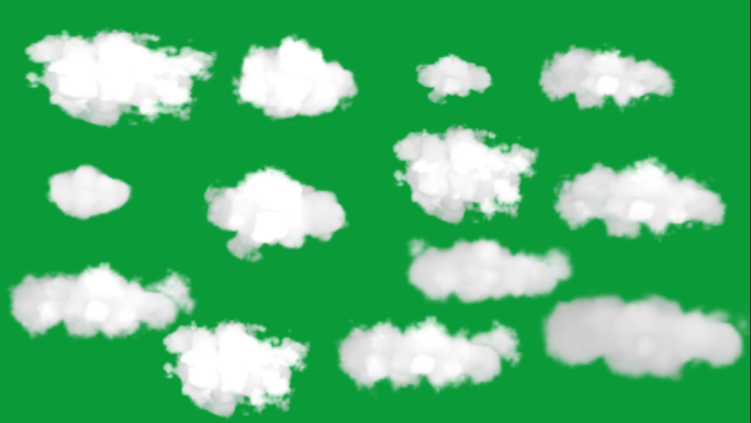 13款白云绿幕视频素材带PNG云朵图片