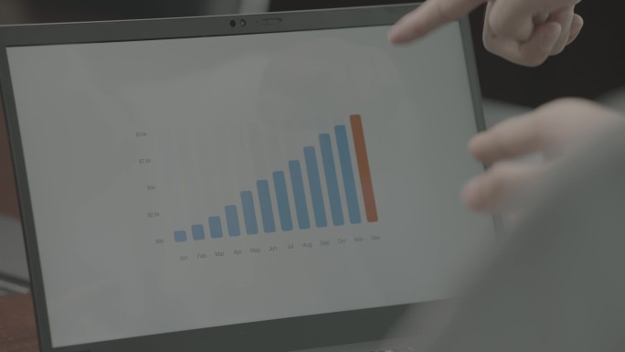 电脑屏幕显示数据的上升