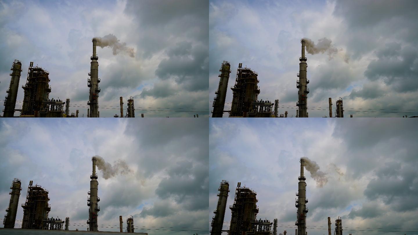 炼油厂烟囱空气污染