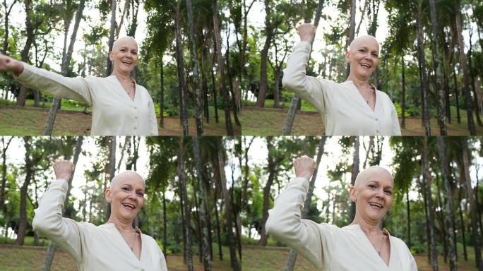 癌症肿瘤患者的女性肖像