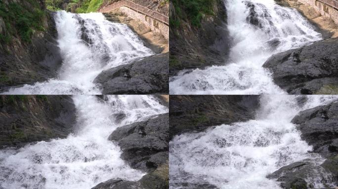 江南浙江山水绍兴诸暨五泄风景区瀑布4K