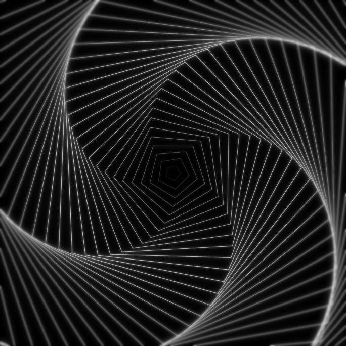 【超清】黑白线条几何背景无缝循环 07
