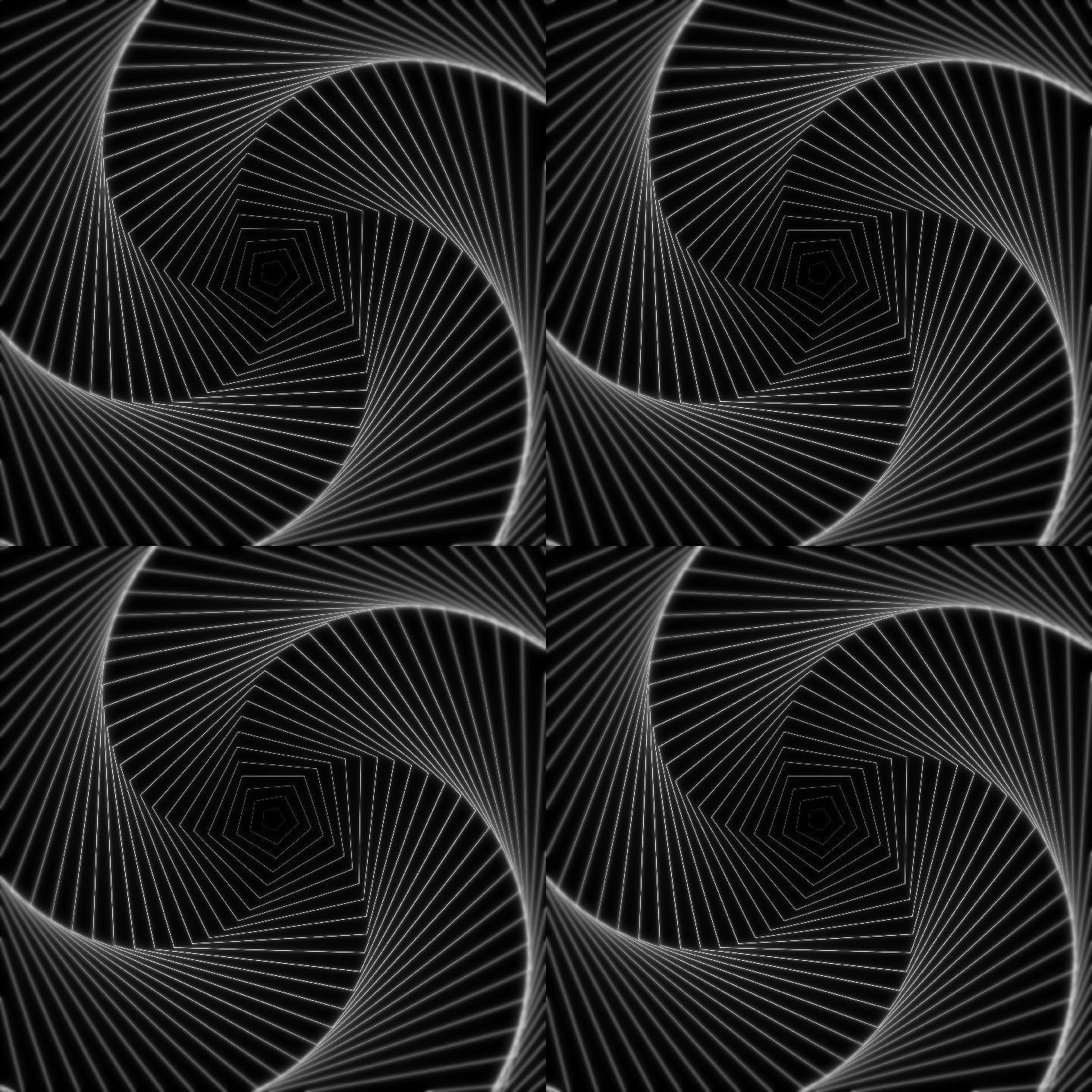 【超清】黑白线条几何背景无缝循环 07