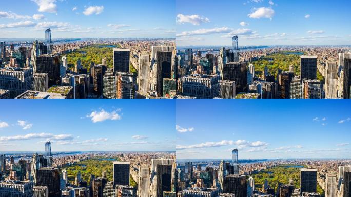 纽约曼哈顿中央公园鸟瞰图