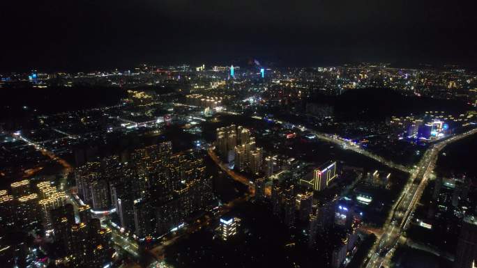 温州瓯海夜景4k航拍DJI_0521