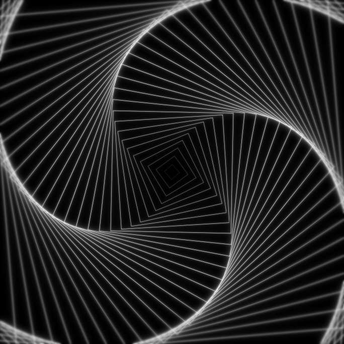【超清】黑白线条几何背景无缝循环 06