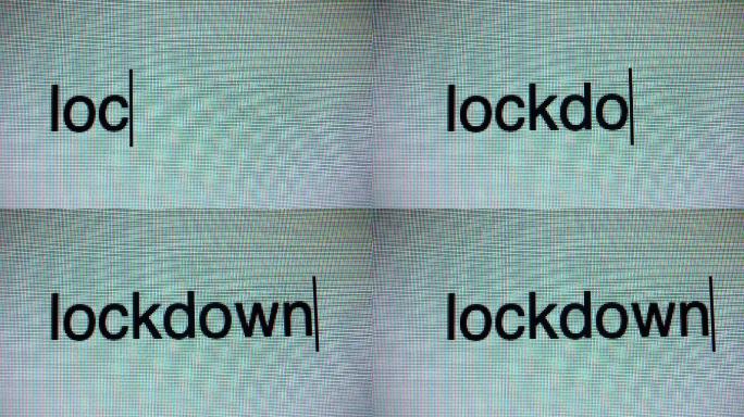 在计算机显示器上键入带问号和感叹号的单词lockdown