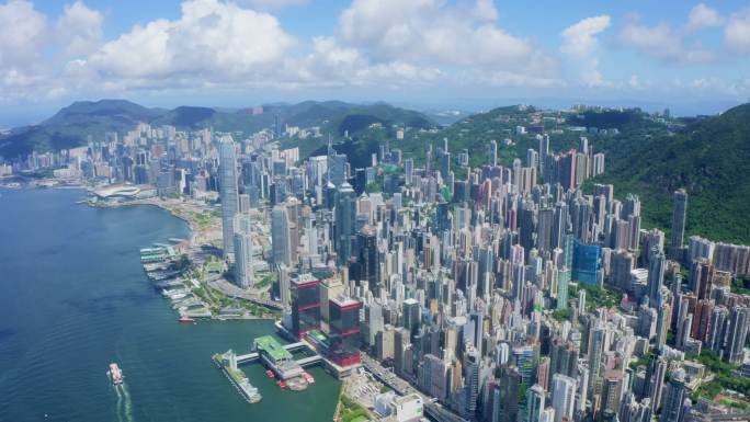 香港城市鸟瞰图香港建筑群香港大景香港旅游