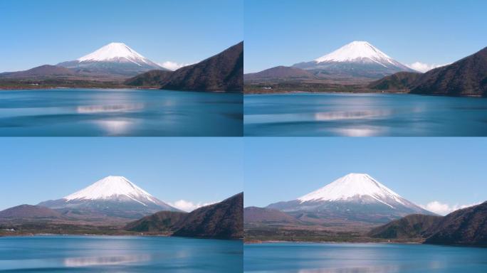 富士山离朔矶湖；放大