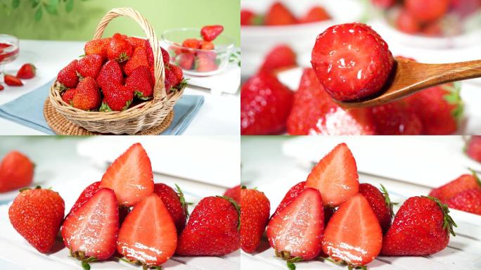 一篮新鲜的草莓