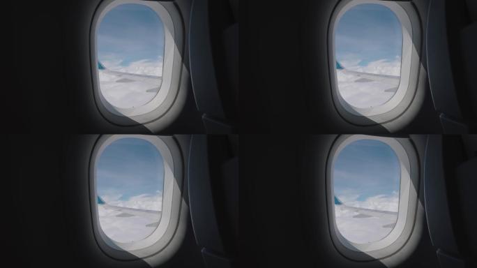 飞机窗外蓝天