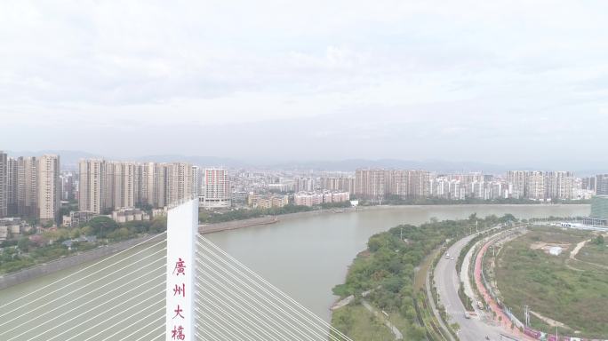 梅州广州大桥航拍梅江4K03