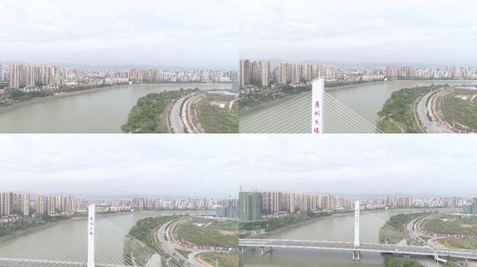梅州广州大桥航拍梅江4K03