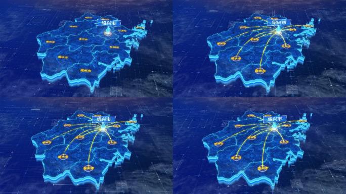 浙江省绍兴市辐射全省网络地图