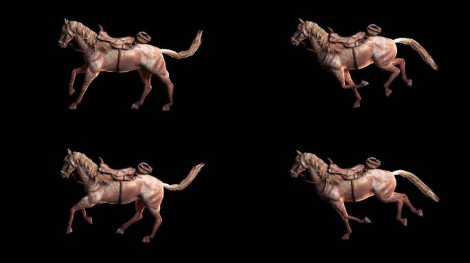 骏马奔跑循环动画