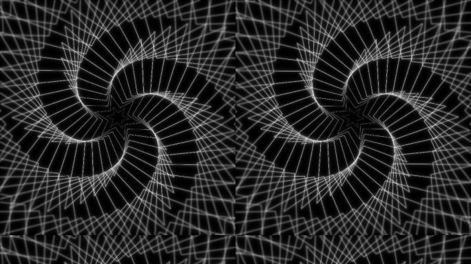 【超清】黑白线条几何背景无缝循环 10