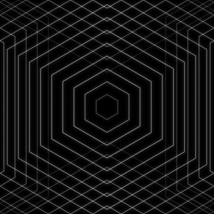 【超清】黑白线条几何背景无缝循环 03