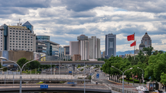 【4K】北京西直门外大街东西向日景延时