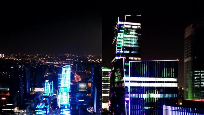 竖版素材：上海国际传媒港灯光秀