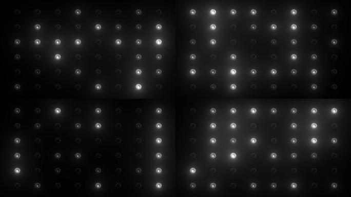 4K白色阵列灯光闪烁小