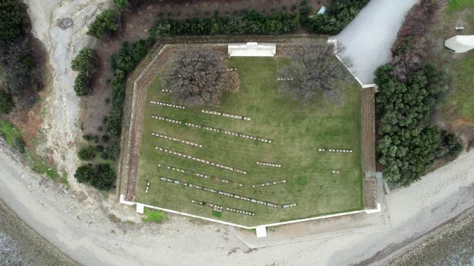 加利波利战役-安扎克湾-阿里伯努公墓4K无人机镜头