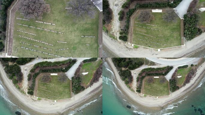 加利波利战役-安扎克湾-阿里伯努公墓4K无人机镜头