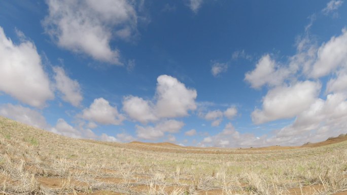 腾格里沙漠麦草方格延时摄影